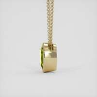3.03 Ct. Green Peridot Pendant, 14K Yellow Gold 3