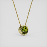 1.46 Ct. Yellowish Green Demantoid Garnet Pendant, 14K Yellow Gold 2