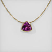 0.73 Ct. Pink Sapphire Pendant, 14K Yellow Gold 1