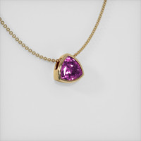0.73 Ct. Pink Sapphire Pendant, 14K Yellow Gold 2