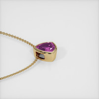 0.73 Ct. Pink Sapphire Pendant, 14K Yellow Gold 3