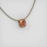 1.59 Ct. Padparadscha Sapphire Pendant, 14K Yellow Gold 2