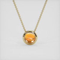 0.75 Ct. Orange Sapphire Pendant, 14K Yellow Gold 1