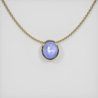 18.97 Ct. Blue Sapphire Pendant, 14K Yellow Gold 1