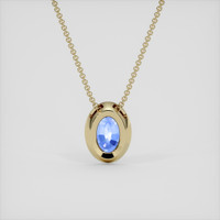 1.74 Ct. Blue Sapphire Pendant, 14K Yellow Gold 4