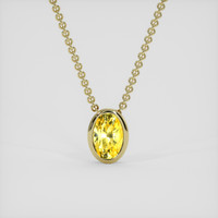1.78 Ct. Yellow Sapphire Pendant, 14K Yellow Gold 1