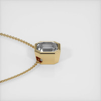 2.11 Ct. White Sapphire Pendant, 14K Yellow Gold 3
