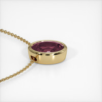 1.00 Ct. Reddish Pink Sapphire Pendant, 14K Yellow Gold 3