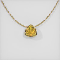 1.84 Ct. Yellow Sapphire Pendant, 14K Yellow Gold 1