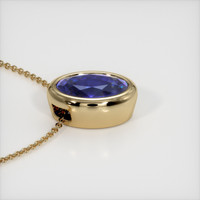0.63 Ct. Blue Sapphire Pendant, 18K Yellow Gold 3