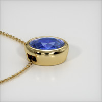 0.74 Ct. Blue Sapphire Pendant, 18K Yellow Gold 3