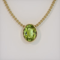 3.66 Ct. Gemstone Pendant, 18K Yellow Gold 1