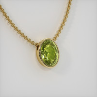 3.66 Ct. Gemstone Pendant, 18K Yellow Gold 2