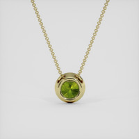 1.46 Ct. Yellowish Green Demantoid Garnet Pendant, 18K Yellow Gold 4