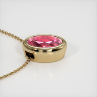 0.67 Ct. Pink Sapphire Pendant, 18K Yellow Gold 3