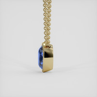 3.77 Ct. Blue Sapphire Pendant, 18K Yellow Gold 3