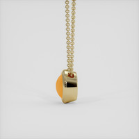 0.75 Ct. Orange Sapphire Pendant, 18K Yellow Gold 3