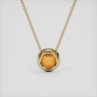 0.75 Ct. Orange Sapphire Pendant, 18K Yellow Gold 4