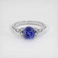 1.47 Ct. Blue Sapphire Ring, Platinum 950 1