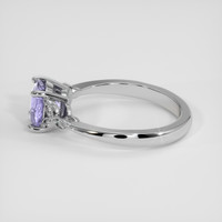 1.51 Ct. Bi Color (Peacock) Tanzanite Ring, Platinum 950 4