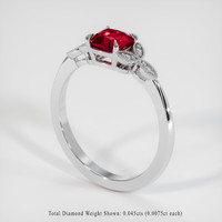 1.37 Ct. Ruby Ring, Platinum 950 2