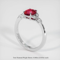 2.31 Ct. Ruby Ring, Platinum 950 2