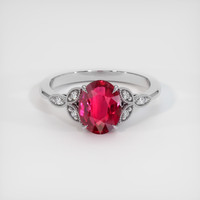 2.03 Ct. Ruby Ring, Platinum 950 1