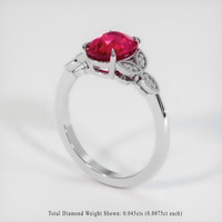 2.03 Ct. Ruby Ring, Platinum 950 2