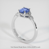 1.50 Ct. Blue Sapphire Ring, Platinum 950 2