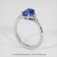 2.01 Ct. Blue Sapphire Ring, Platinum 950 2