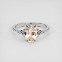 1.75 Ct. Padparadscha Sapphire Ring, Platinum 950 1