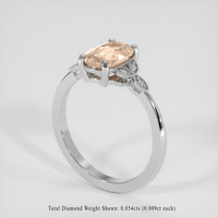 1.75 Ct. Padparadscha Sapphire Ring, Platinum 950 2