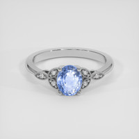 1.00 Ct. Blue Sapphire Ring, Platinum 950 1