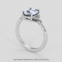 2.09 Ct. Blue Sapphire Ring, Platinum 950 2