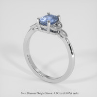 1.10 Ct. Blue Sapphire Ring, Platinum 950 2