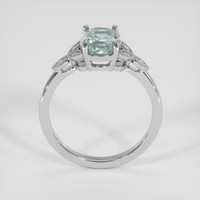 2.66 Ct. Bluish Green Sapphire Ring, Platinum 950 3