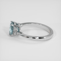 2.05 Ct. Greenish Blue Sapphire Ring, Platinum 950 4