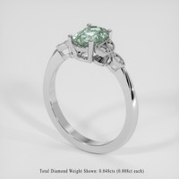 1.64 Ct. Green Sapphire Ring, Platinum 950 2