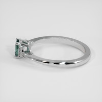 0.80 Ct. Bluish Green Sapphire Ring, Platinum 950 4