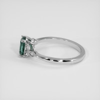 1.14 Ct. Greenish Blue Sapphire Ring, Platinum 950 4