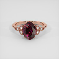 4.82 Ct. Red Garnet Ring, 14K Rose Gold 1