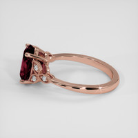 4.82 Ct. Red Garnet Ring, 14K Rose Gold 4