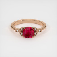 2.05 Ct. Ruby Ring, 14K Rose Gold 1