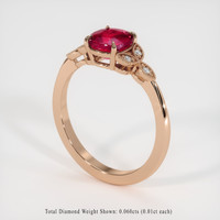 2.05 Ct. Ruby Ring, 14K Rose Gold 2