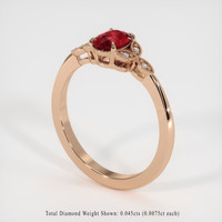 1.07 Ct. Ruby Ring, 14K Rose Gold 2