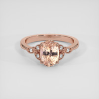 2.50 Ct. Peach Sapphire Ring, 14K Rose Gold 1