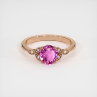 1.51 Ct. Pink Sapphire Ring, 18K Rose Gold 1