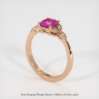 1.51 Ct. Pink Sapphire Ring, 18K Rose Gold 2