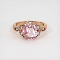3.37 Ct. Padparadscha Sapphire Ring, 18K Rose Gold 1