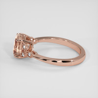 2.50 Ct. Peach Sapphire Ring, 18K Rose Gold 4